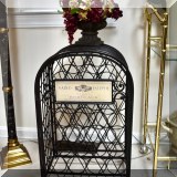 K22. Saint Estephe metal wine holder. 29”h x 17.5”w x 14”d